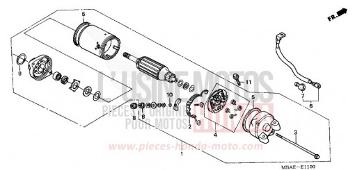 MOTEUR DE DEMARRAGE VT750C2Y de 2000